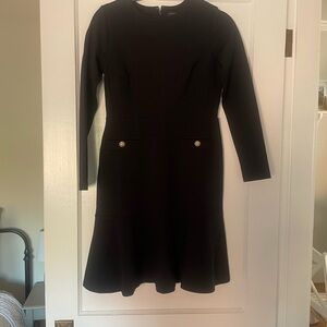 Classic Elegant Black Long Sleeve Dress